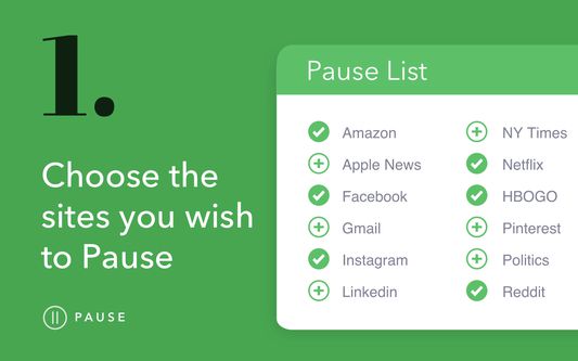 Choose the sites you wish to Pause