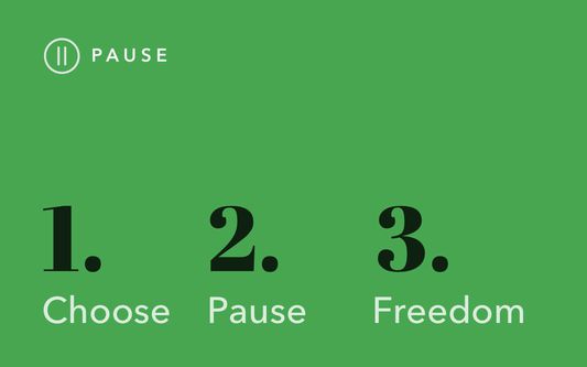 1. Choose 2. Pause 3. Freedom