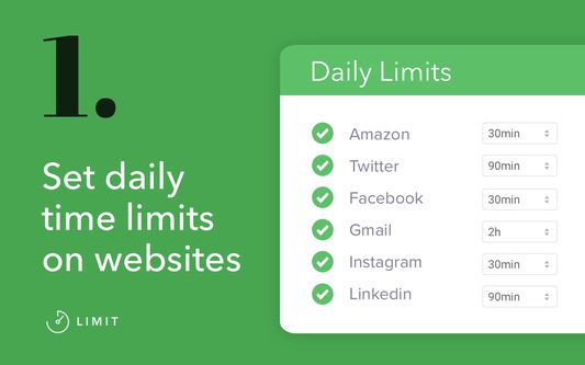 Set daily time limits on websites