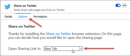 change default option: open sharing link in a new tab
