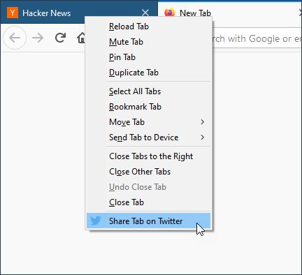 option in the context menu @ tab bar