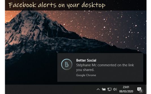 Better Social: Get Facebook Alerts & Fonts An alert of new Facebook notifications