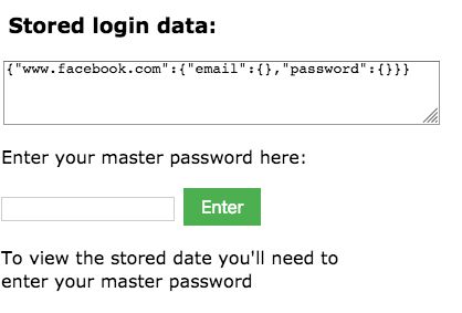 Requesting password when the data is encrypted, under preferences tab