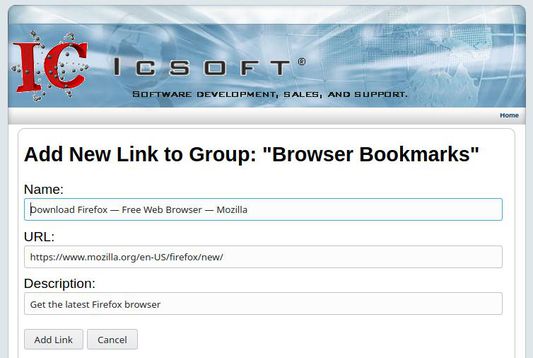 Adding a bookmark to your custom page is as easy as selecting text and clicking a button