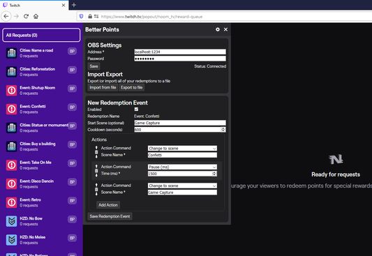 Integrates directly with your twitch dashboard