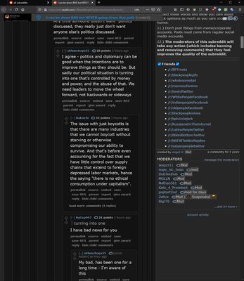 Comments at halfscreen without addon