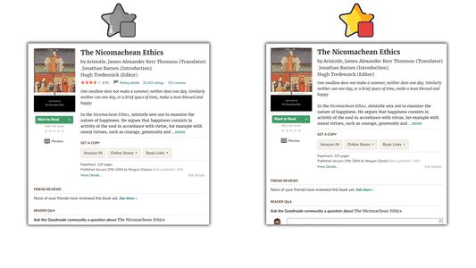 Hide ratings on Goodreads