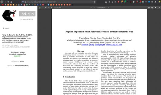 Sci-Hub Now! automatically opens paper in new tab.