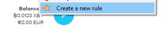 On an interesting element in a web page, just click on Create a new rule.