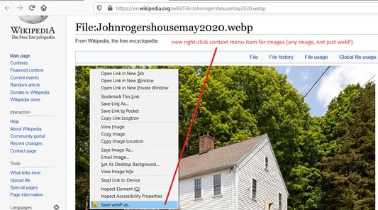 Look for a new right-click context menu item for images. If the menu mentions a linked image, you might want to open the link first and see whether that is a larger or better quality image.