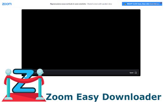 When you visit a page showing a Zoom video recording, a small blue banner will show up on the top-right corner of the page.