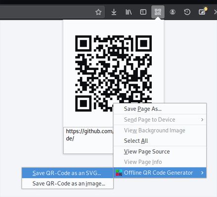 You can save QR codes as SVGs or PNGs.