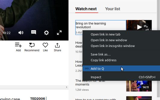 Right click add any link you like!