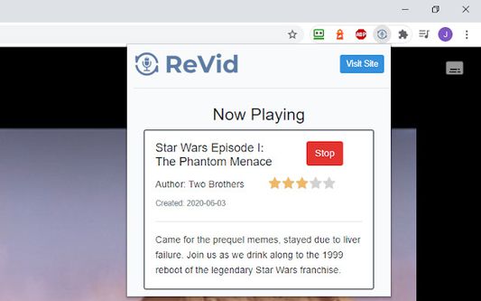 Select one, and the commentary will begin playing, and will automatically synchronize with the movie.