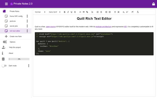 Rich text editor!