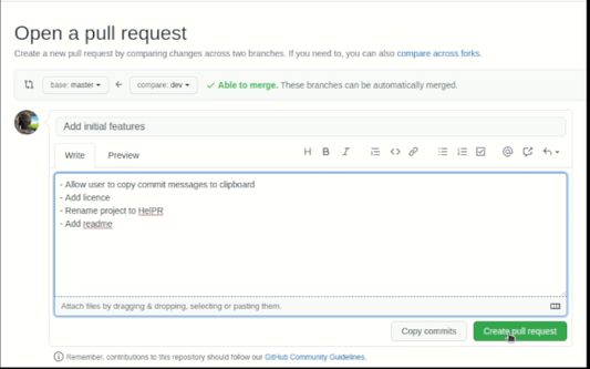 HelPR demo
