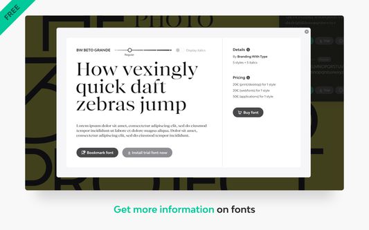 Get more informations on fonts