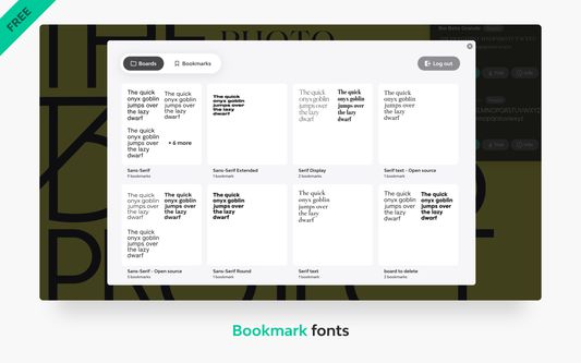 Bookmarks fonts