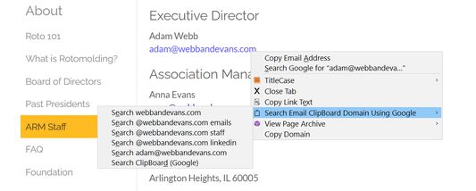 Search For Domain URL or Email Using Google For Email Address