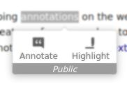 Extra feature: Display current group name below the annotation adder.