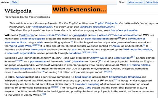 Wikipedia with Extension