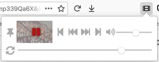 popup video control panel