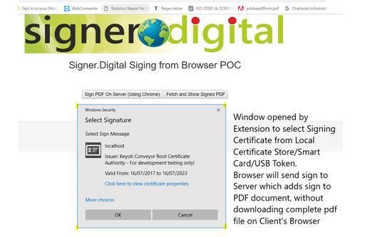 Digital Signing from Browser from USB Token