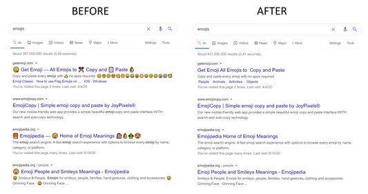 An example of what the "Remove Emojis" option does.