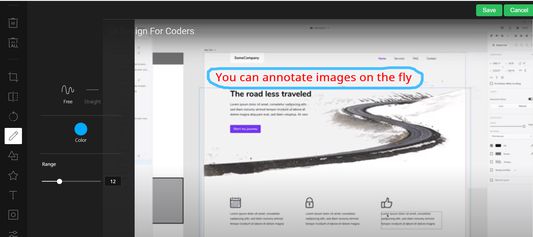 Annotate captured images with WEB CLIPPER