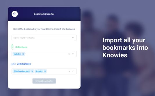 You can import your browser bookmarks directly into your account