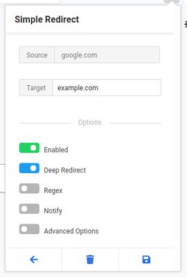 A deep redirect that redirects all background google requests to example.com