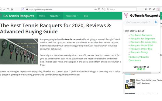 Gotennisracquet Screenshot added along with its official website background.
