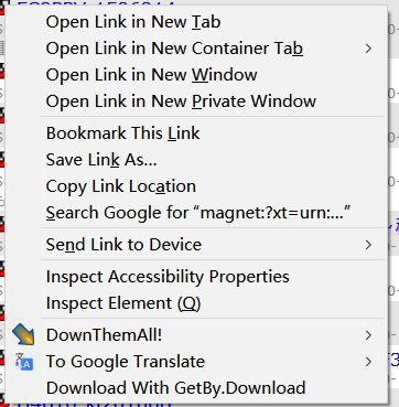 Right-click on a magnet link, and the "Download with GetBy.Download" menu will appear