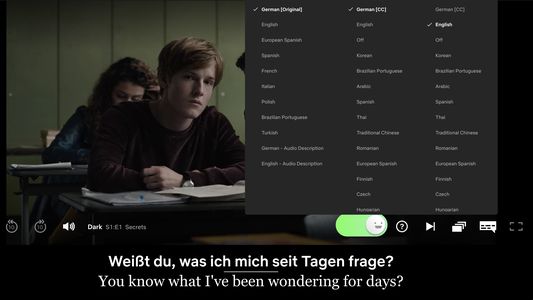 Switching subtitles can be easily done by using the secondary menu integrated into Netflix native player.
