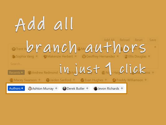 Add all branch authors in just a click