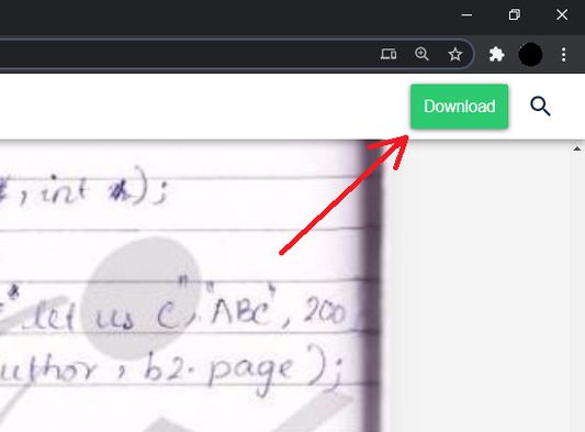A Download button will be automatically shown at the top right when you go to the notes page.
