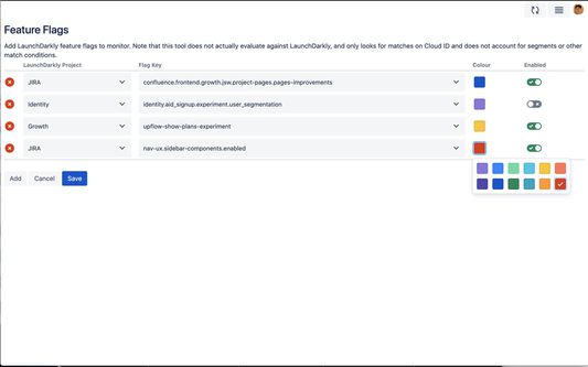 Monitor a list of feature flags in LaunchDarkly