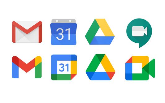 New and old Google icons
