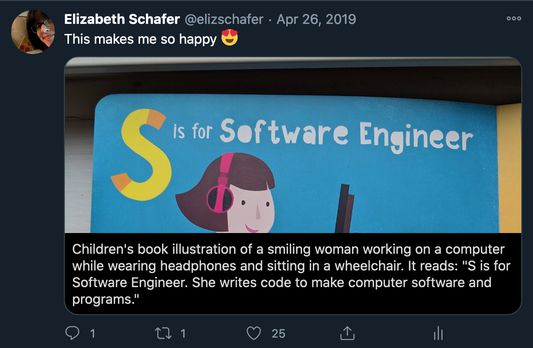 Example image tweet with alt text visible (at the bottom of the image).
