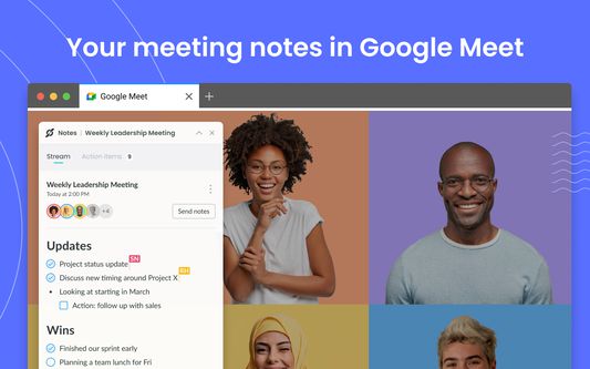 Your meeting notes in Google Meet
