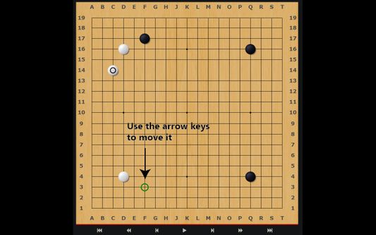 Move the marker to where you want to play.