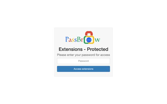 Extension blocked page