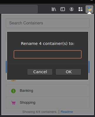 Changing the name of multiple containers at once in v0.0.10.