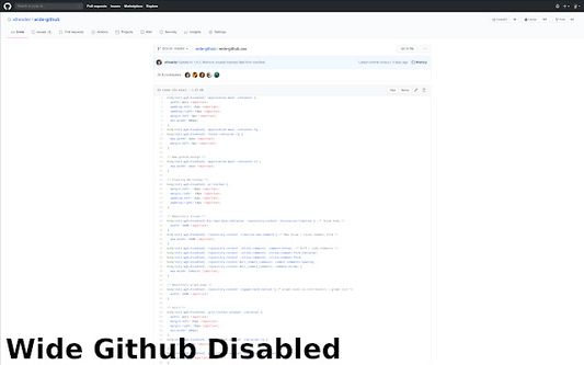 GitHub with addon disabled