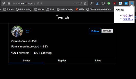 View all the people you have muted with a popup list.