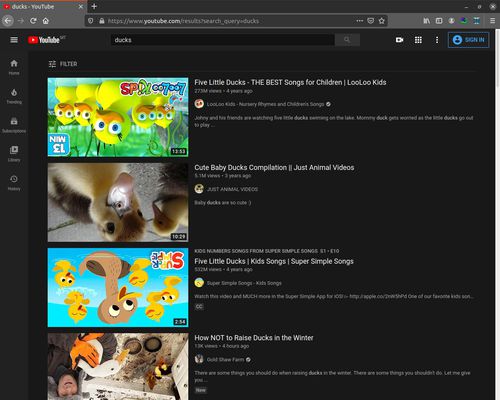 Upside down duck tumbnails in youtube