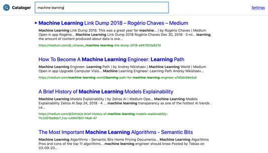 Search through your own saved links