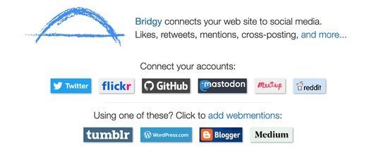 Bridgy home page