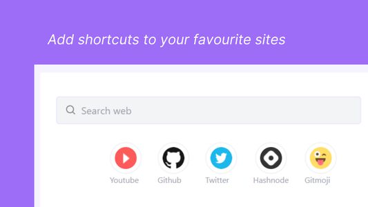 Add shortcuts of your favourite sites
