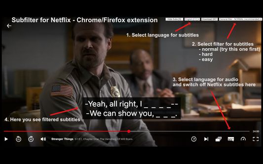 Subfilter user interface